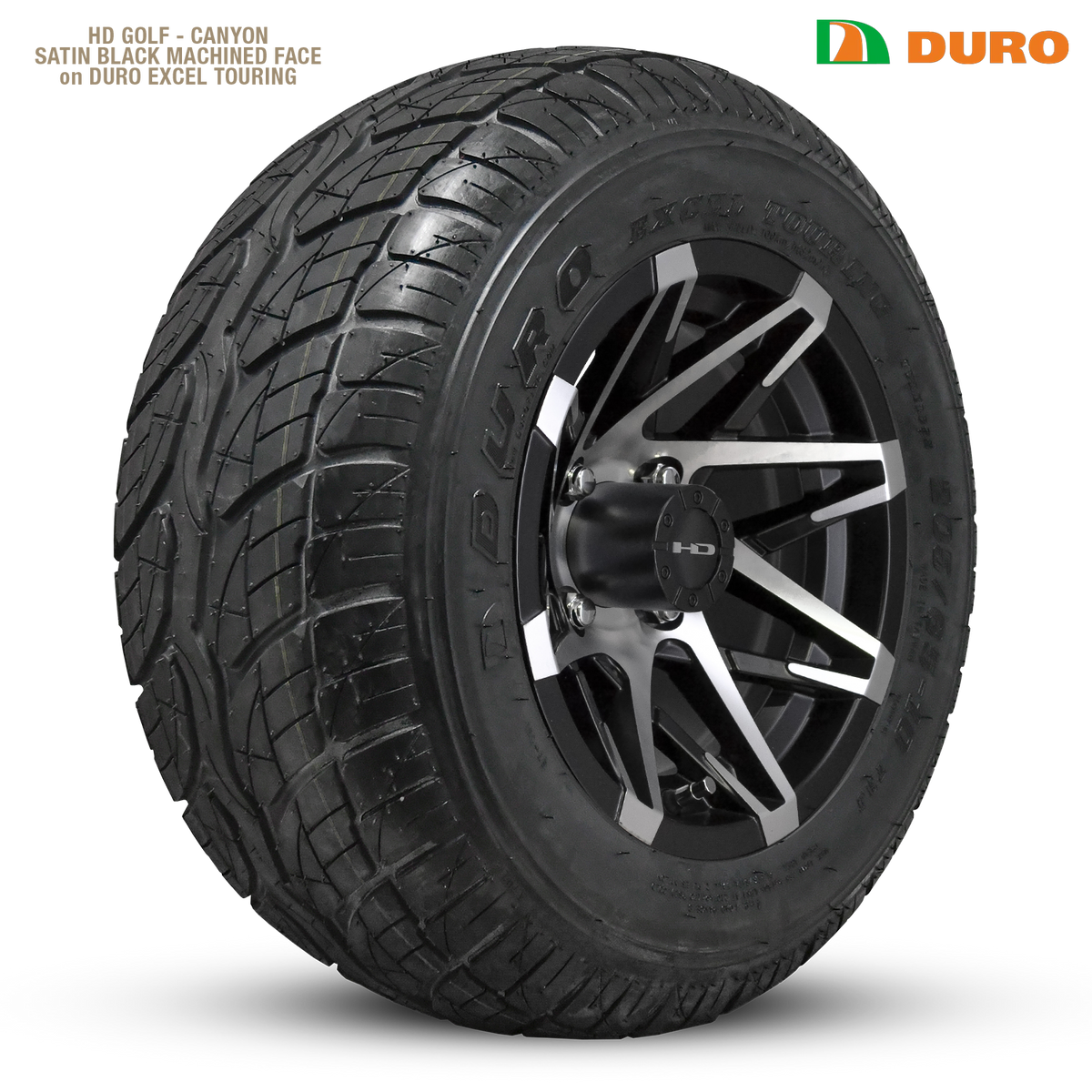 HD Golf Canyon 12x7 -14 4x101.6mm 68.2mm Satin Black/Machined Face