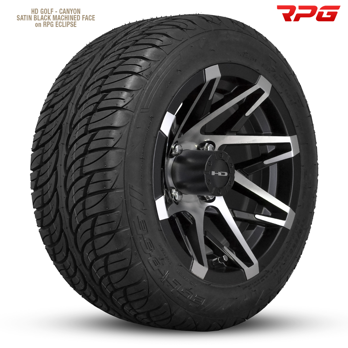 HD Golf Canyon 14x7 -14 4x101.6mm 68.2mm Satin Black/Machined Face