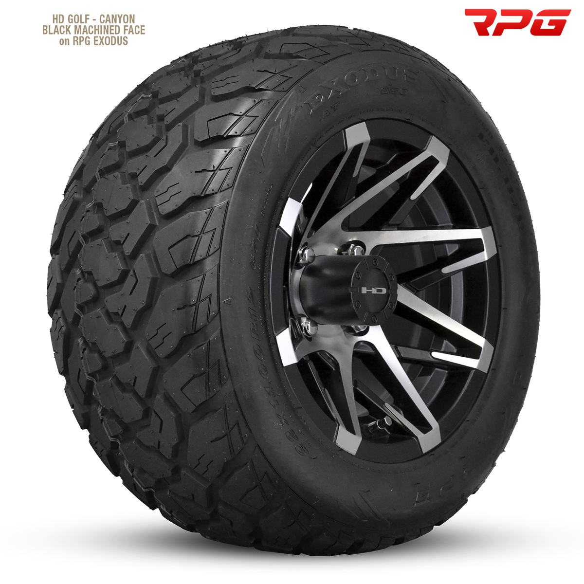HD Golf Canyon 12x7 -14 4x101.6mm 68.2mm Satin Black/Machined Face
