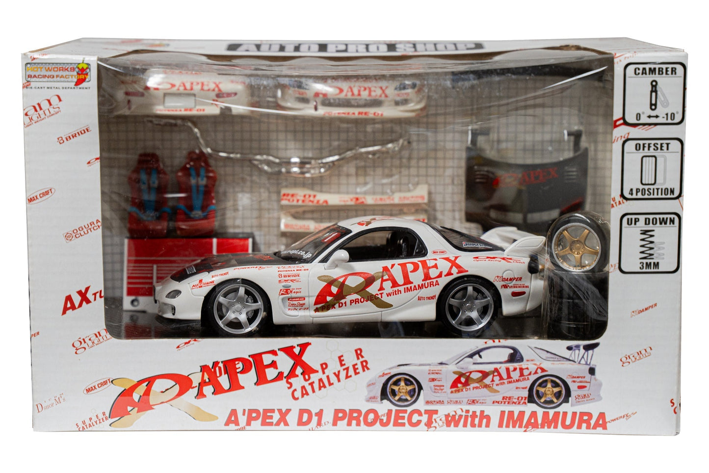 ORC A'PEXi - RX-7 FD3S APEX D1GP Project - AUTO PRO SHOP 1/24 Scale Die Cast Metal