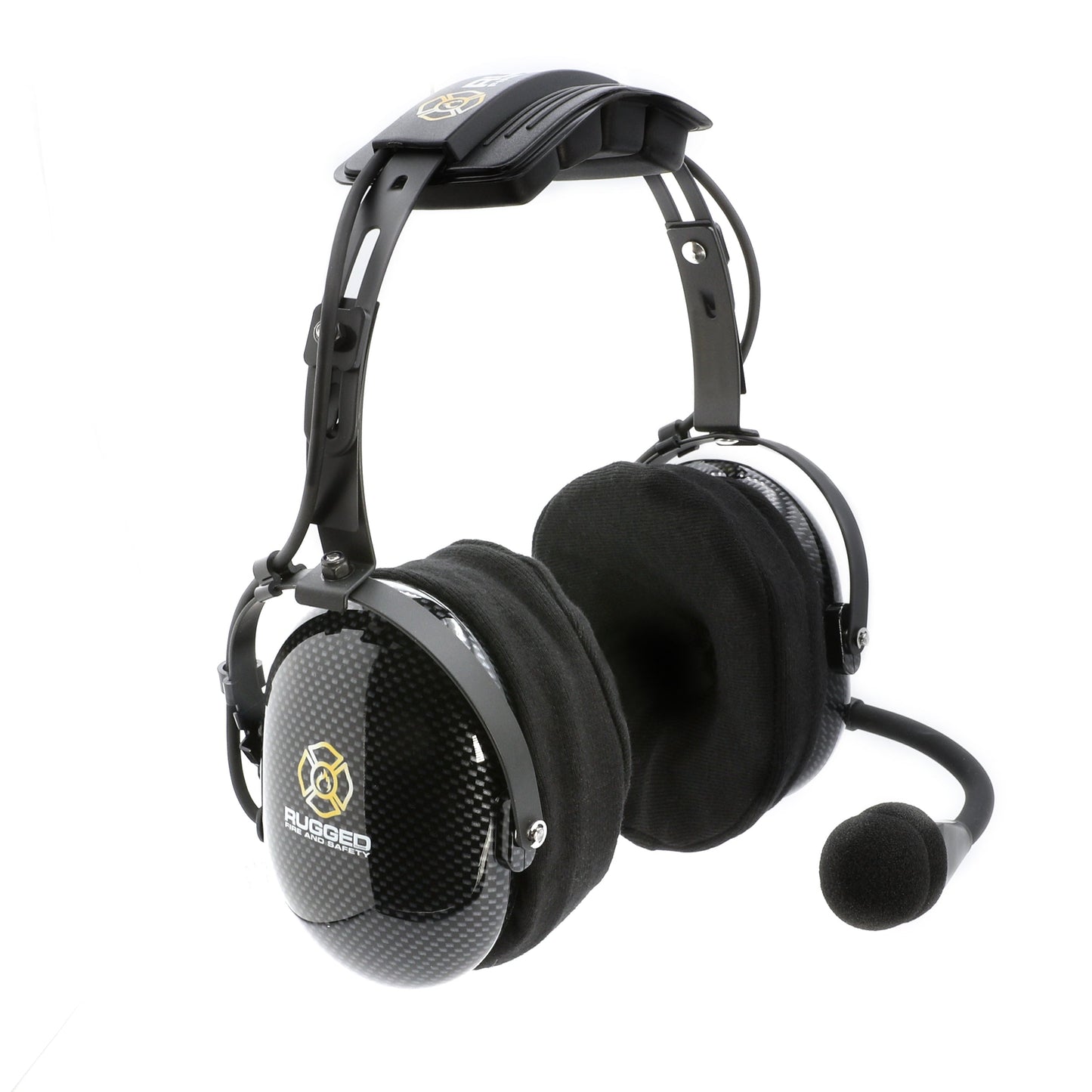 FHS Over-The-Head Fire Safety Industrial Headset - With Mic On/Off Button / For Rugged / Firecom