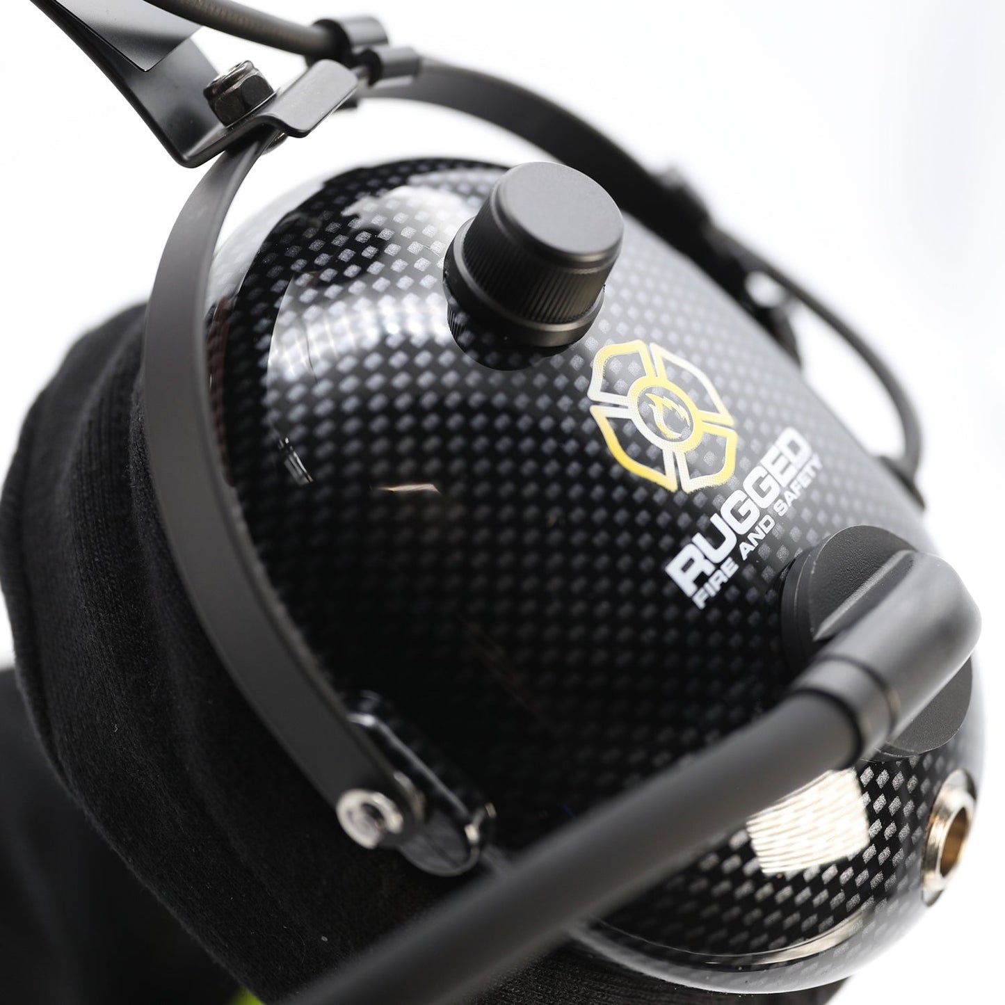 FHS Over-The-Head Fire Safety Industrial Headset - With Mic On/Off Button / No Cable