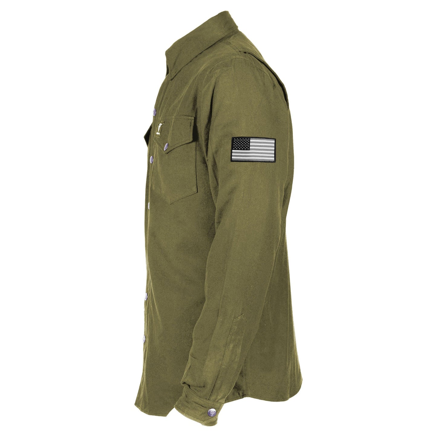 Protective Flannel Shirt - Army Green Solid