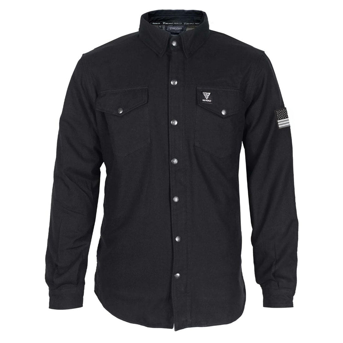 Protective Flannel Shirt - Black Solid