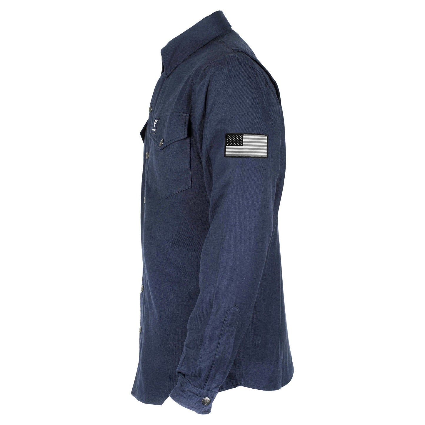 Protective Flannel Shirt - Navy Blue Solid