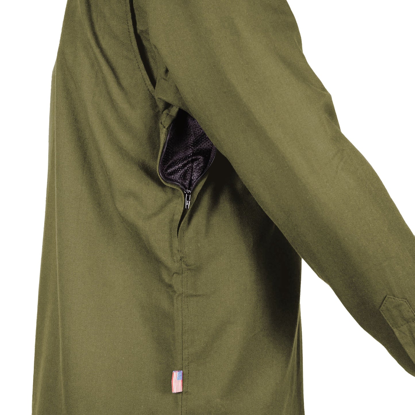 Protective Flannel Shirt - Army Green Solid