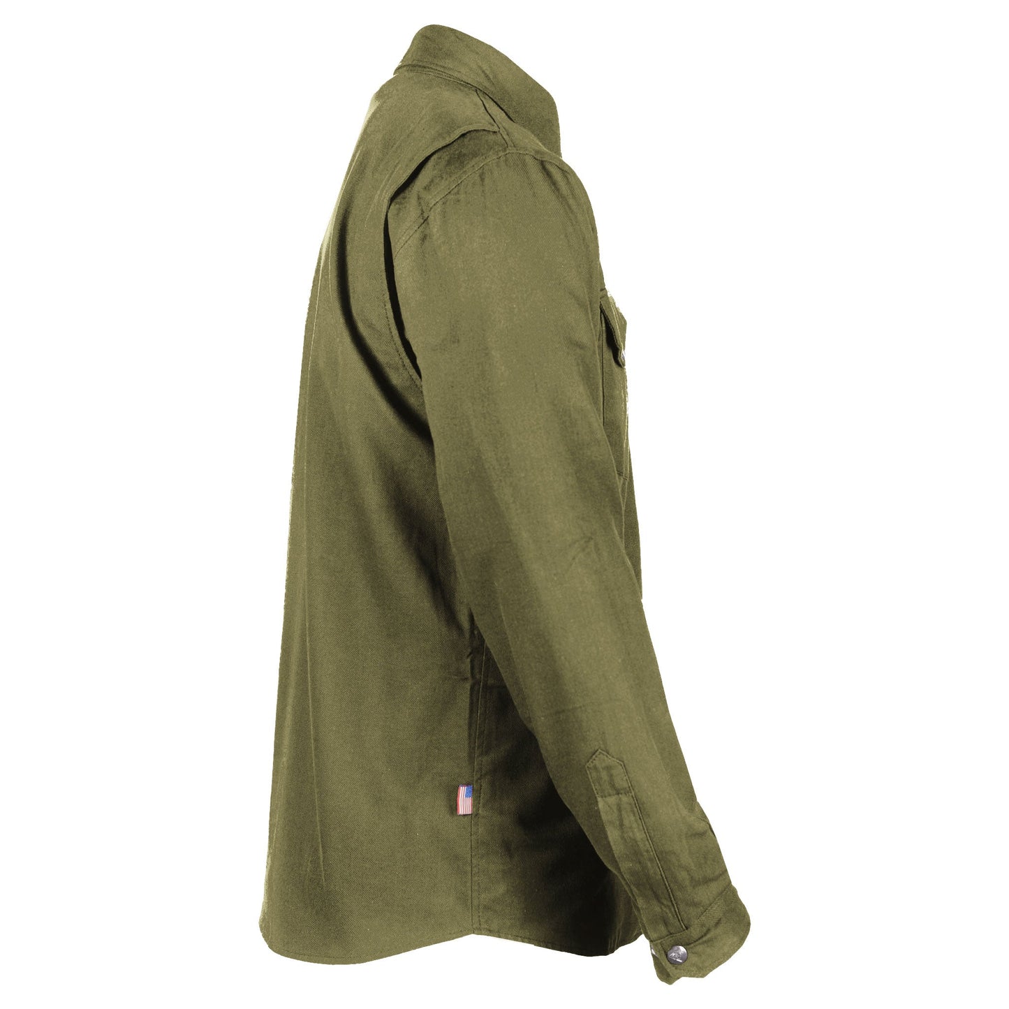 Protective Flannel Shirt - Army Green Solid