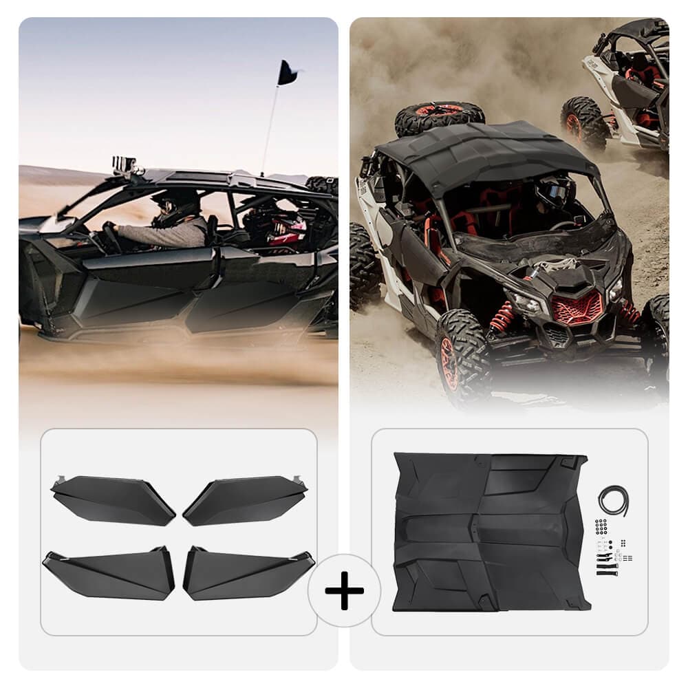 Kemimoto Lower Doors Panels Kit & Hard Roof Maverick X3 MAX