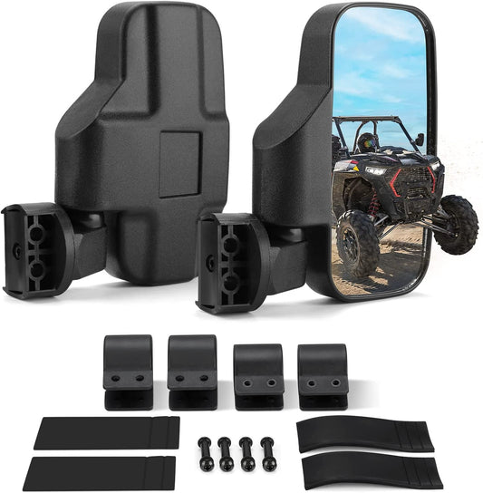 Kemimoto UTV 1.75"-2" Side View High Impact Convex Mirror /Mule/