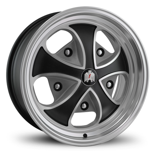 Klassik Rader Falcon 15x5.5 +20 5x205mm Satin Black/Machined Face&Lip