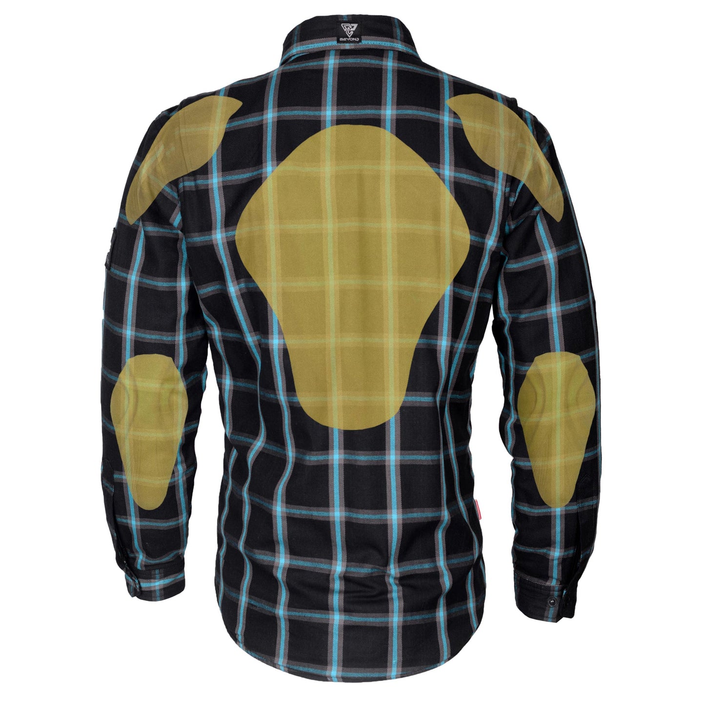 Protective Flannel Shirt - Black and Blue Stripes
