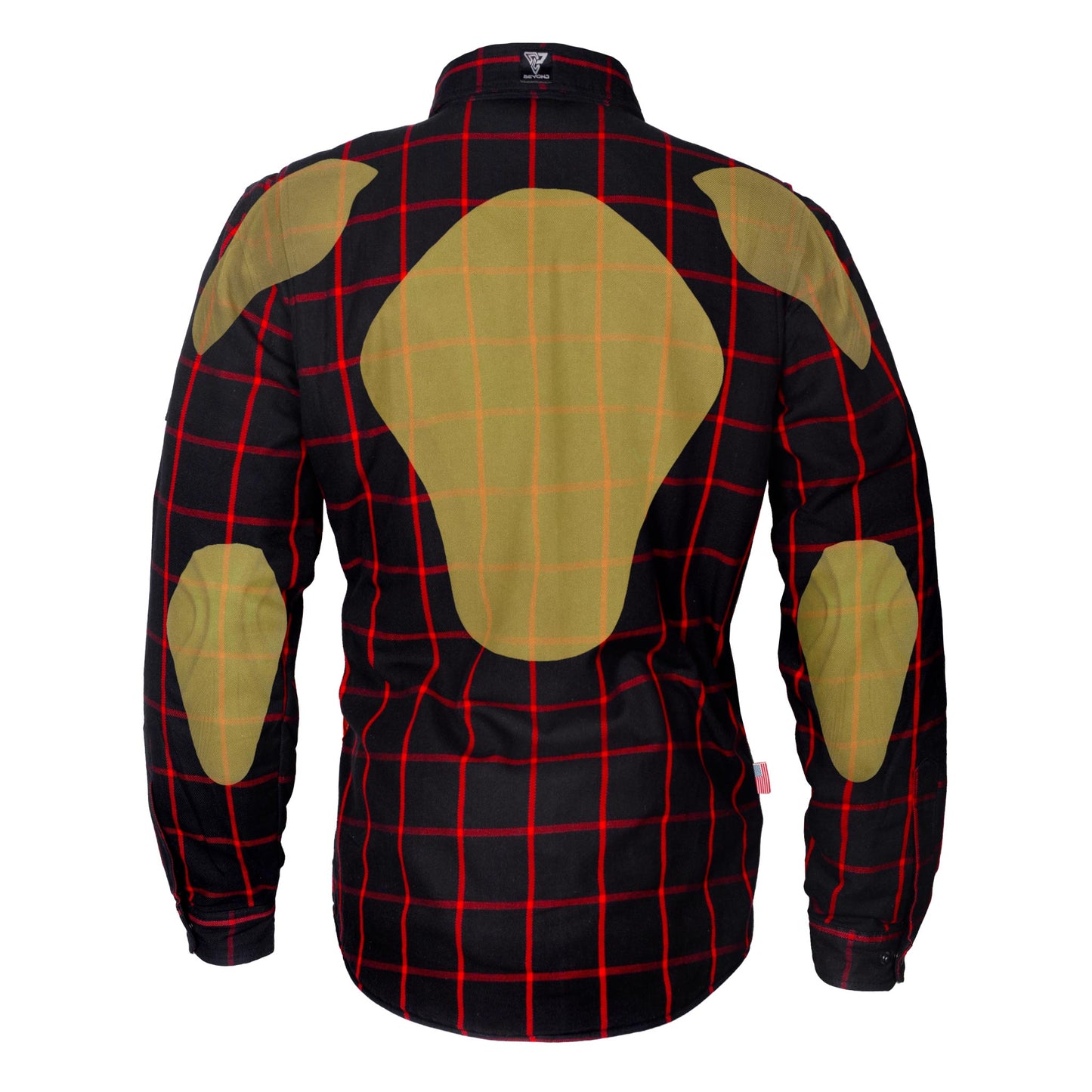 Protective Flannel Shirt - Black and Red Stripes