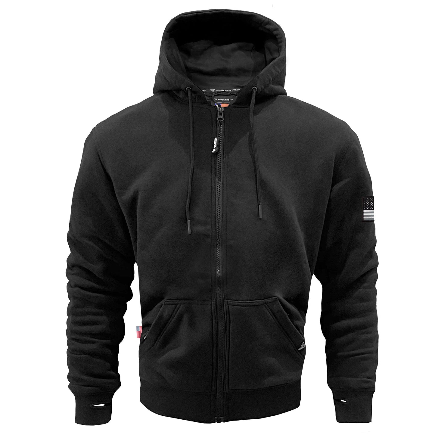 Protective Fleece Unisex Hoodie - Black Matte