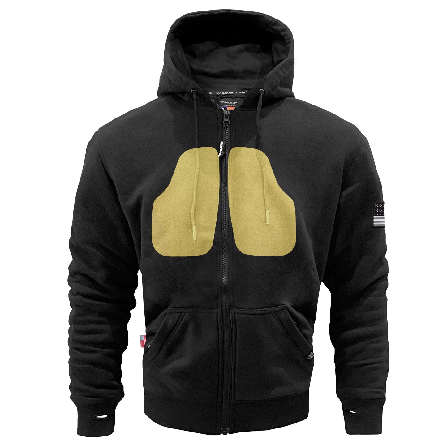 Protective Fleece Unisex Hoodie - Black Matte