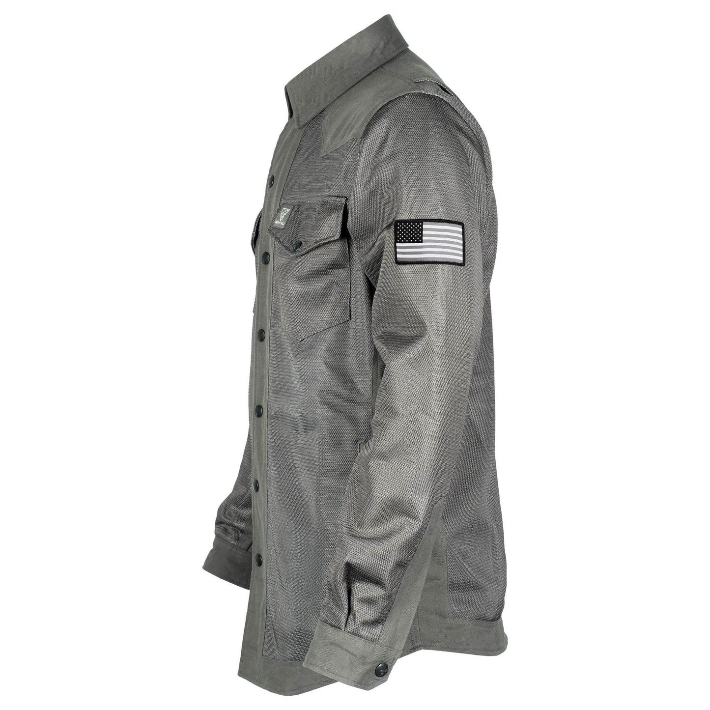 Protective Summer Mesh Shirt - Grey Solid