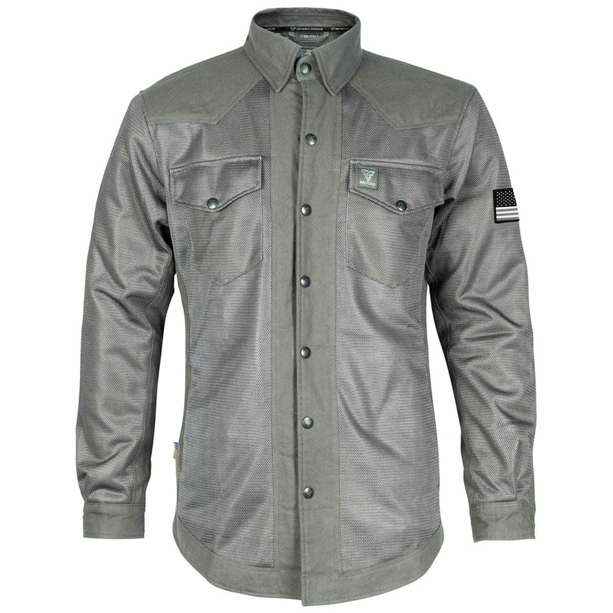 Protective Summer Mesh Shirt - Grey Solid