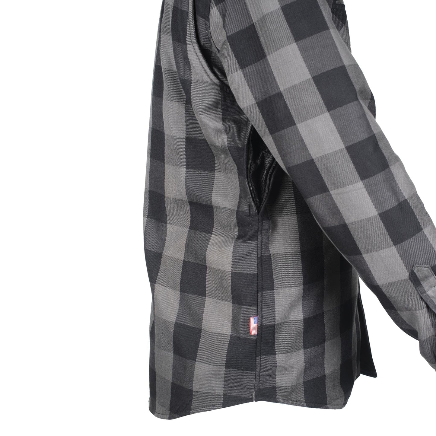 Protective Flannel Shirt - Grey Checkered