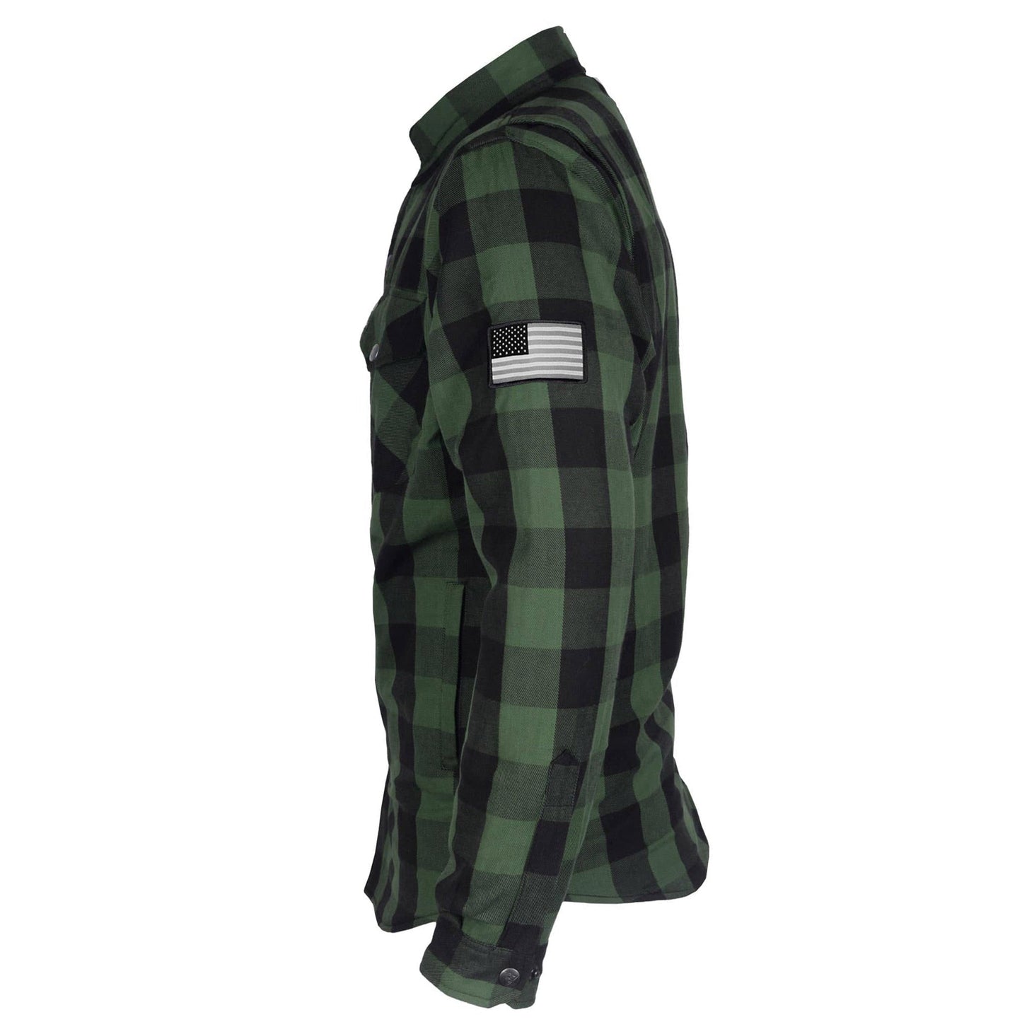 Protective Flannel Shirt - Dark Green Checkered