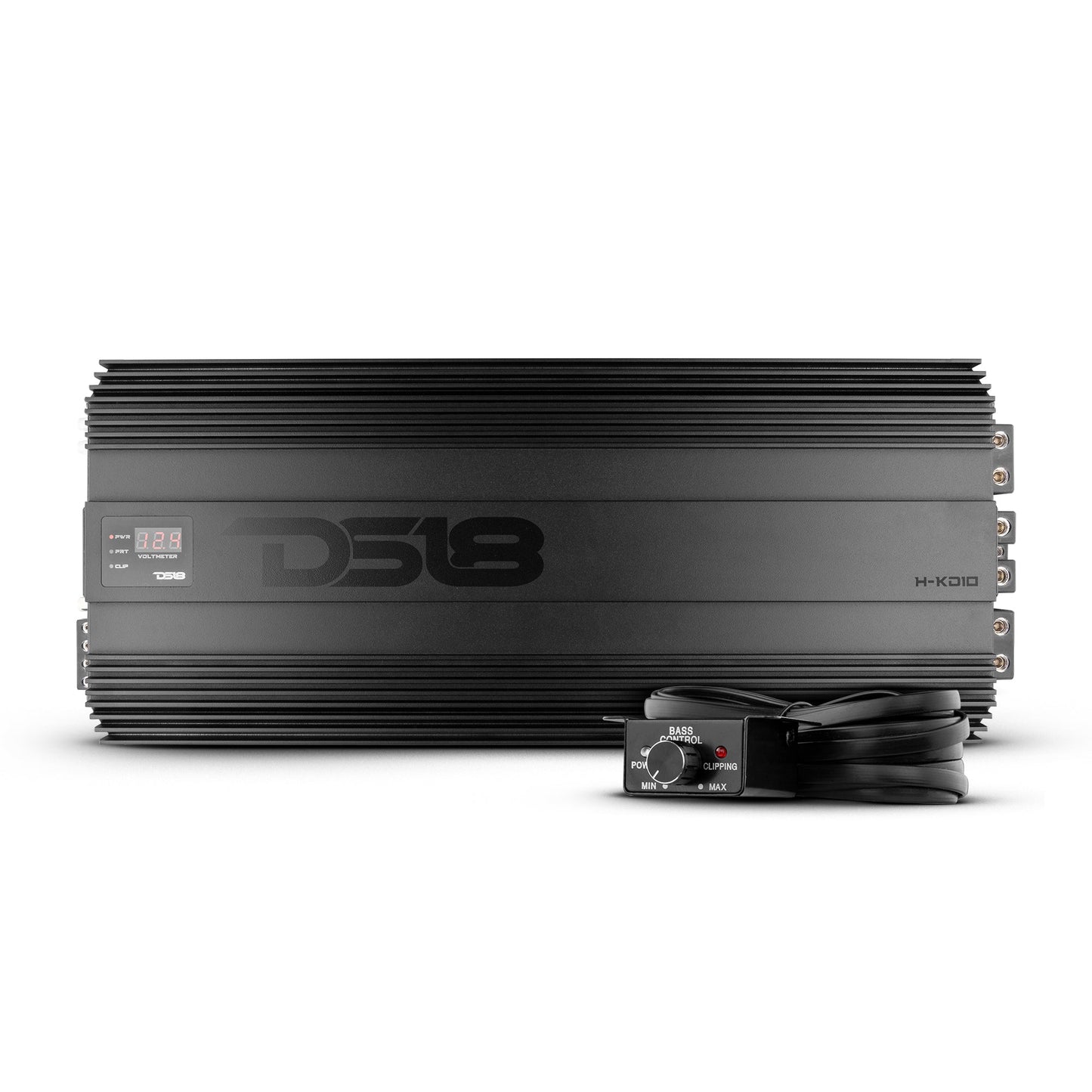 HOOLIGAN KO Black 1-Channel Amplifier with Voltmeter 10000 Watts Rms @ 1-Ohm Made In Korea