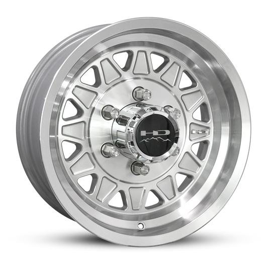 HD Trailer HDT Cast 15x6 +0 6x139.7mm 108mm Gloss Silver/Machined Face