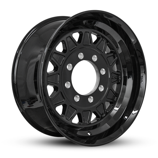 HD Trailer HDT Forged 17.5x6.75 +0 8x165mm 121.2mm Gloss Black - Hub Centric - CAP NOT INCLUDED