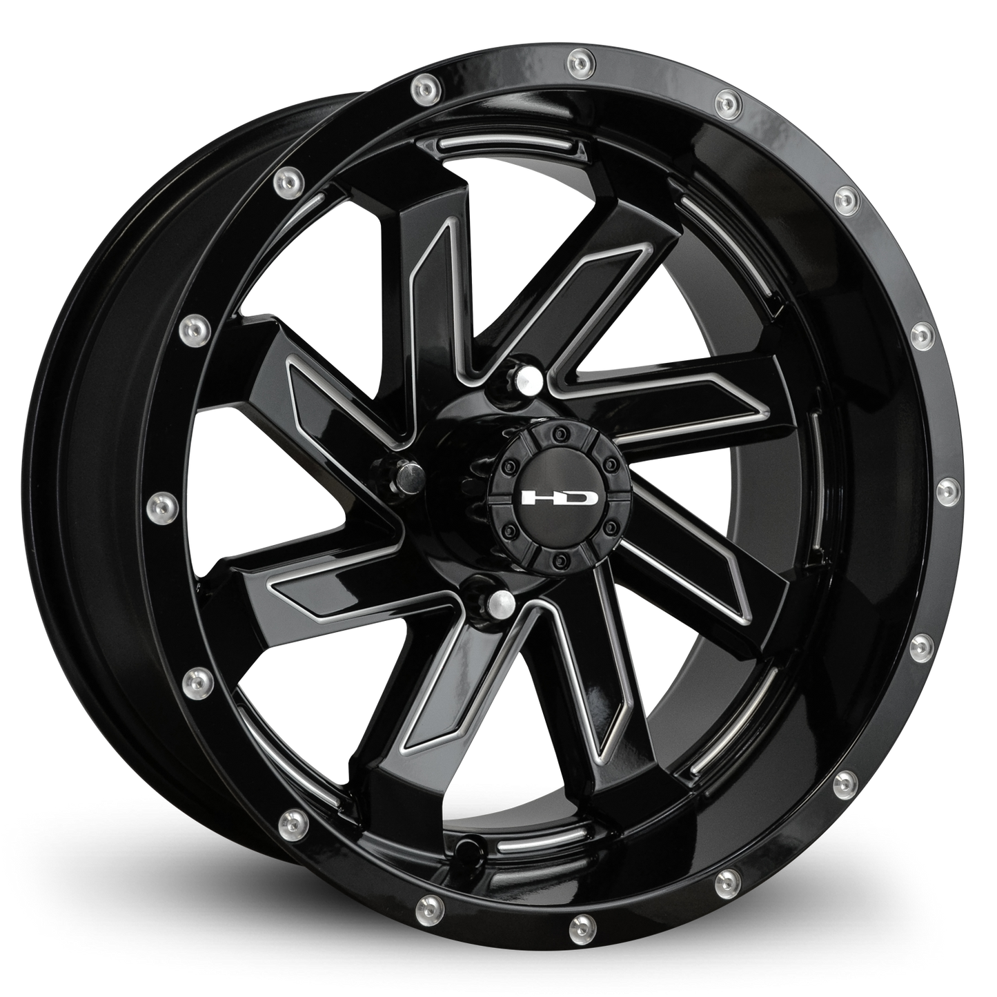 HD Golf Saw 14x7 -14 4x101.6mm 68.2mm Gloss Black/Milled Edge