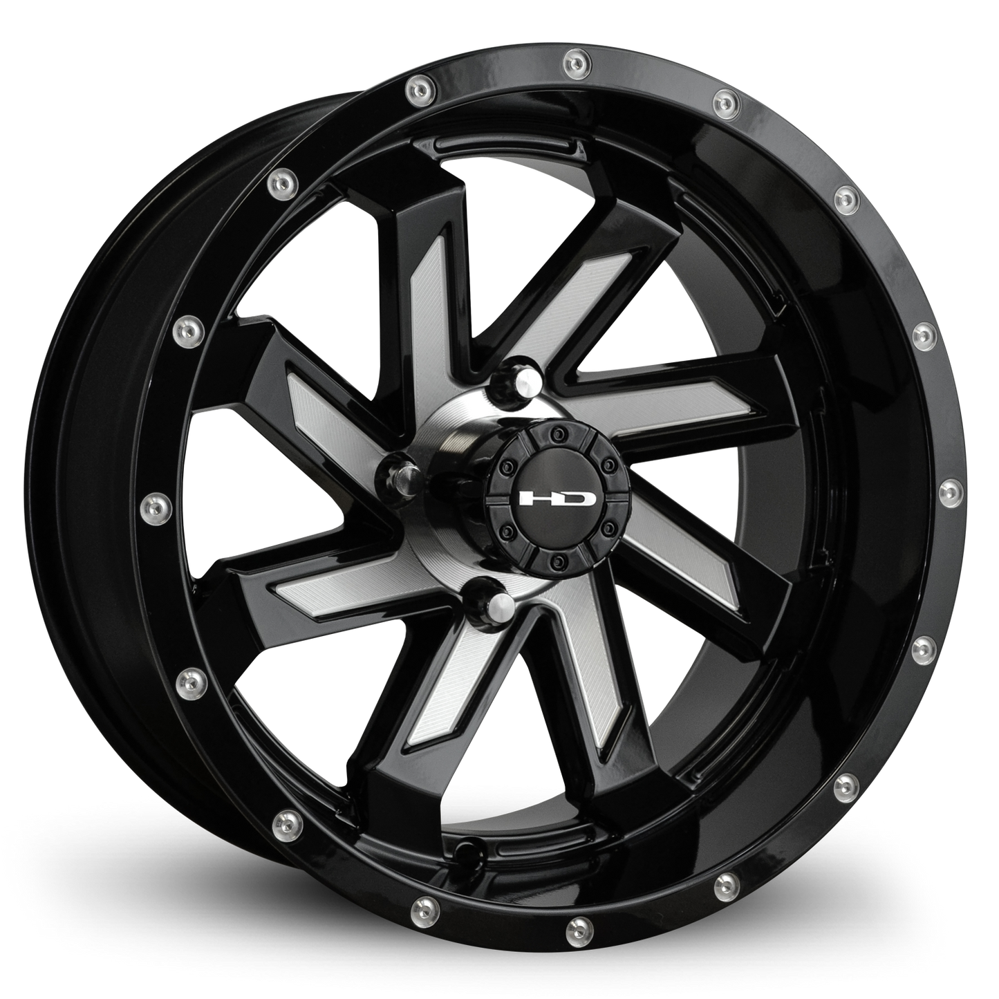 HD Golf Saw 12x7 -14 4x101.6mm 68.2mm Gloss Black/Milled Face