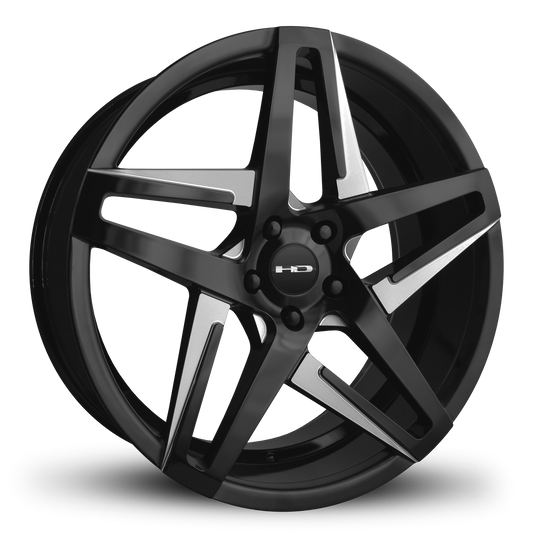 HD Wheels Hairpin 20x8.5 +35 5x114.3mm 73.1mm Satin Black/Milled Face