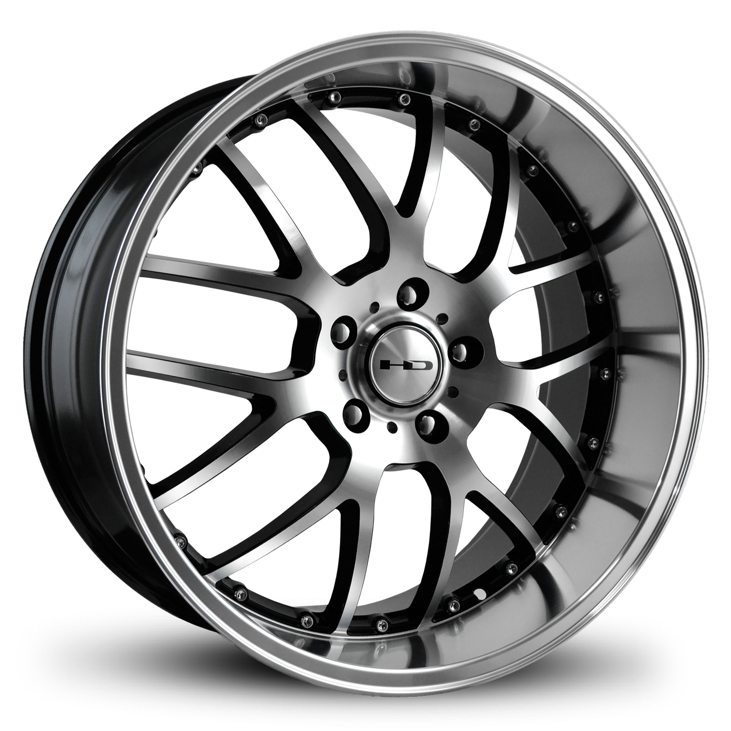 HD Wheels MSR 20x10 +42 5x112mm 73.1mm Gloss Black/Mchnd Fc Chr/Riv