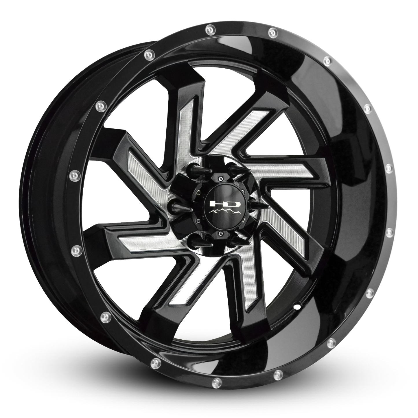 HD Offroad Saw 20x10 -25 6x135/6x139.7mm 106.2mm Satin Black/Milled Face
