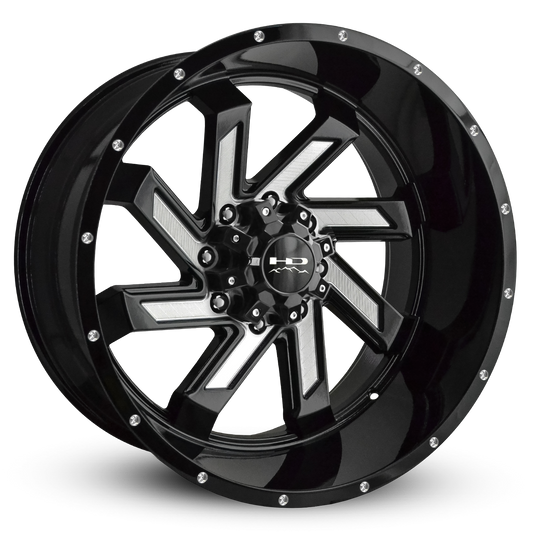 HD Offroad Saw 22x12 -44 8x170mm 125.1mm Gloss Black/Milled Face
