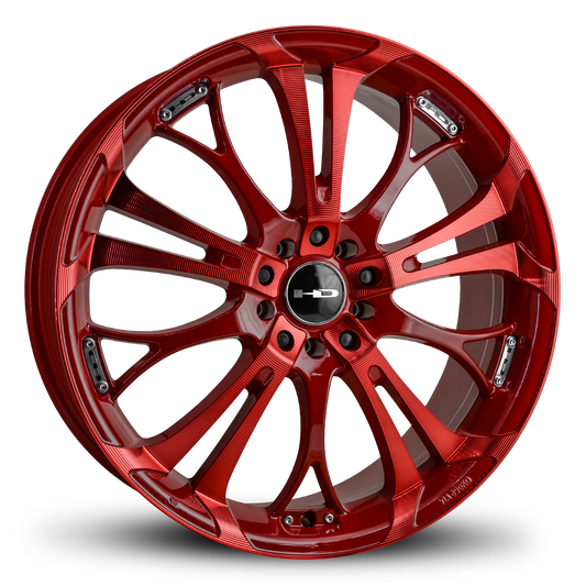 HD Wheels Spinout 18x7.5 +35 5x120/5x114.3mm 74.1mm Sonic Red