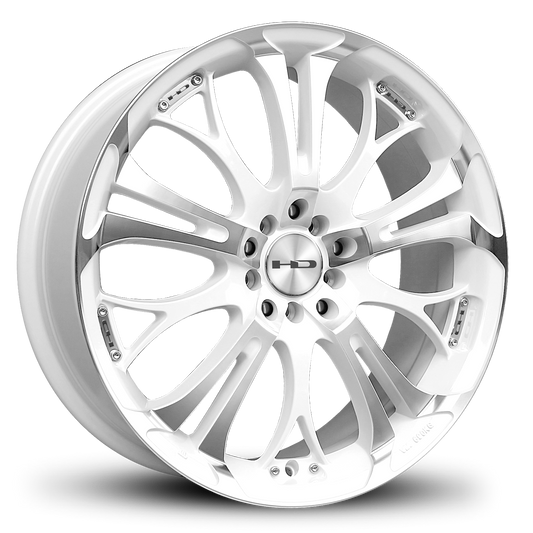 HD Wheels Spinout 20x8 +42 5x120/5x114.3mm 74.1mm Gloss White/Machined Face