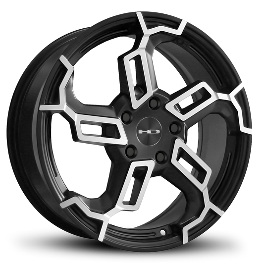 HD Wheels Switch 17x7 +40 5x120mm 73.1mm Satin Black Machined Face