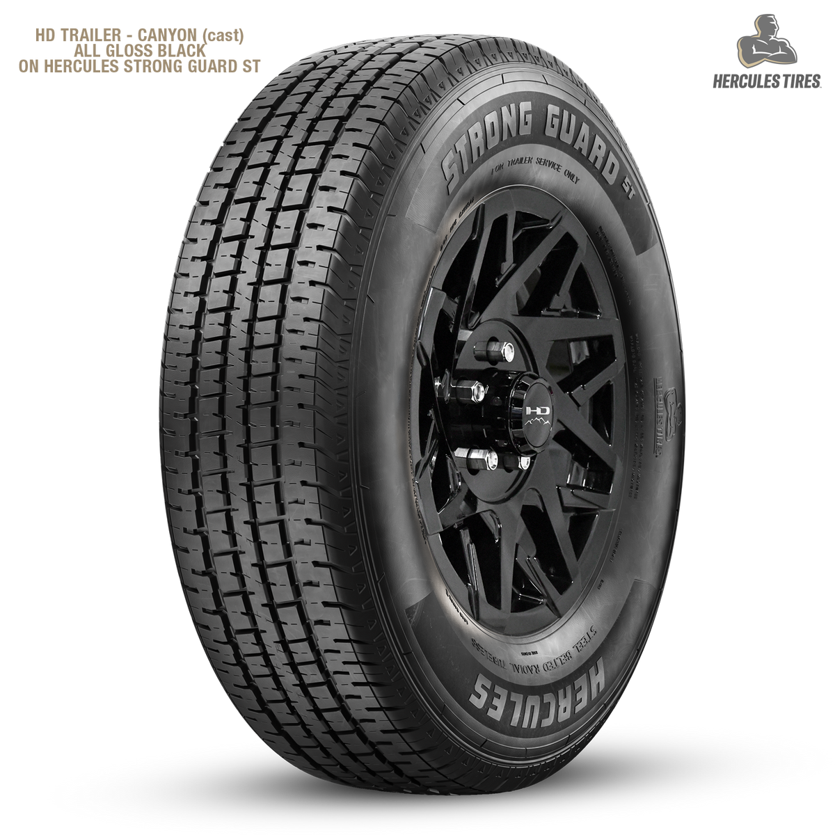 HD Trailer Canyon 16x6 +0 8x165mm 128.6mm Gloss Black