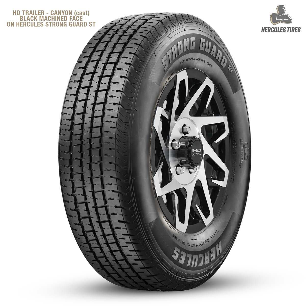 HD Trailer Canyon 14x5.5 +0 5x114.3mm 83mm Gloss Black/Machined Face