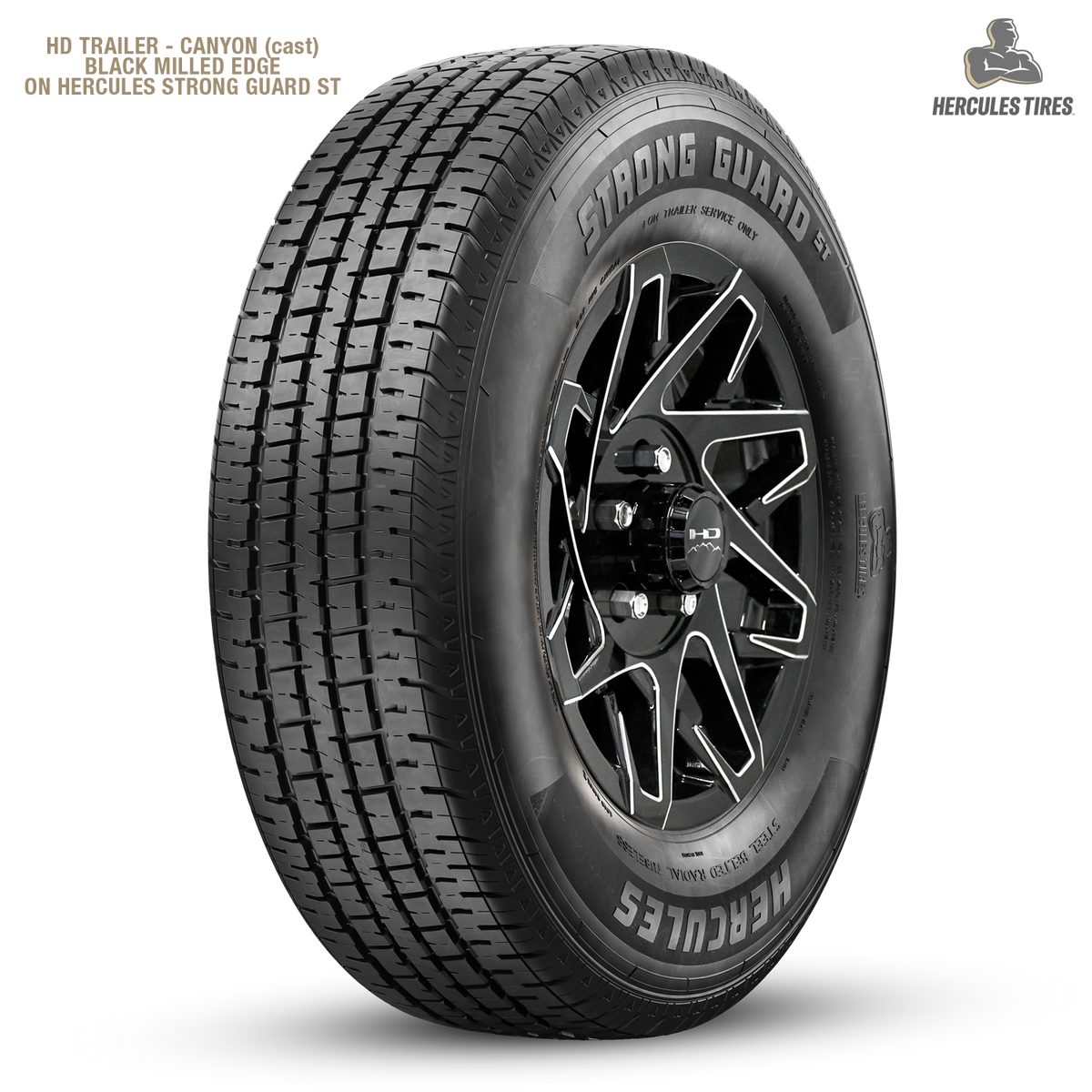 HD Trailer Canyon 15x6 +0 5x114.3mm 83mm Gloss Black/Milled Edge