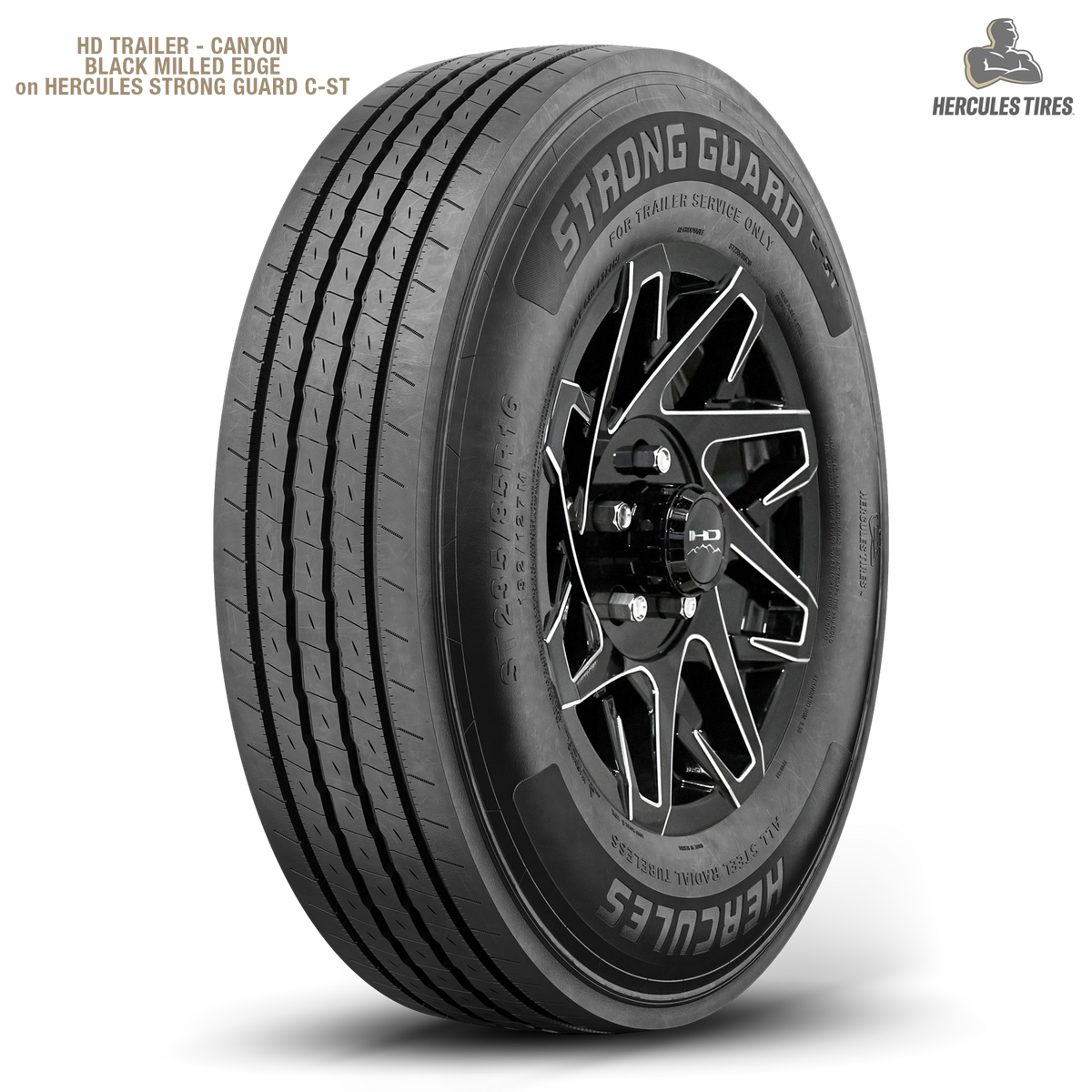 HD Trailer Canyon 15x6 +0 6x139.7mm 108mm Gloss Black/Milled Edge