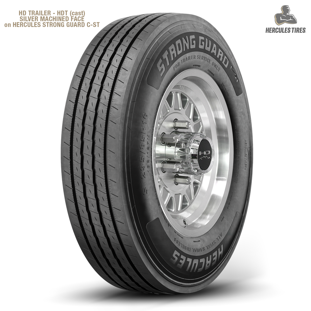 HD Trailer HDT Cast 15x6 +0 6x139.7mm 108mm Gloss Silver/Machined Face