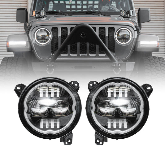 Xprite 9" Halo Headlights 2018-2024 Wrangler & 2020-2024 Gladiato