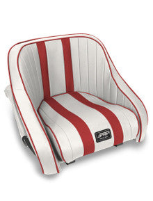 Hydro Lite Retro Boat Seat with Side Pockets, Red