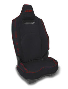 Rear Seat Covers for 2025+ Polaris RZR PRO XP4, PRO R4, PRO S4 (Pair) - Black with Red Stitch