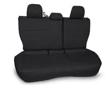 Rear Bench Seat Cover for 2013-2017 Subaru Crosstrek - Black with Red Stitch