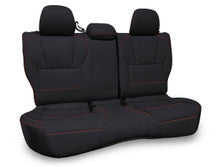 Rear Bench Seat Cover for 2018-2023 Subaru Crosstrek - Black with Red Stitch