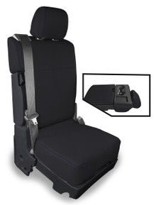 Center Jump Seat Cover w/ Standard Console for 2015+ Ford F150, 2017+ Super Duty, Red