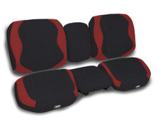 Seat Covers for 2018+ Can-Am Defender with High Bolster Seats (Pair) - Black with Red Stitch