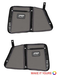 Rear Door Bags with Knee Pads for Polaris RZR (Pair), Custom