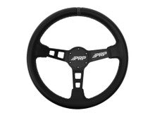 Deep Dish Leather Steering Wheel, Black