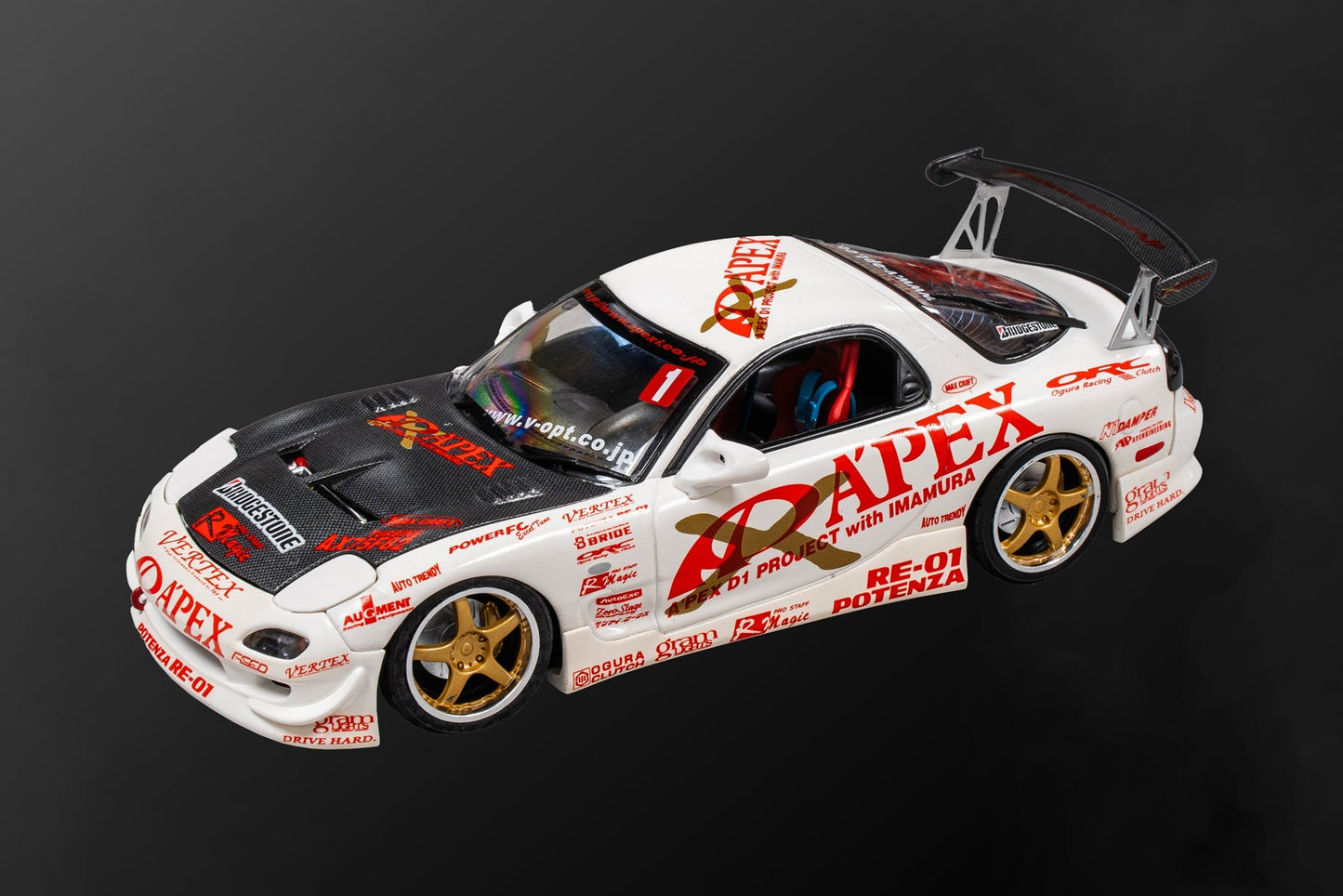 ORC A'PEXi - RX-7 FD3S APEX D1GP Project - AUTO PRO SHOP 1/24 Scale Die Cast Metal