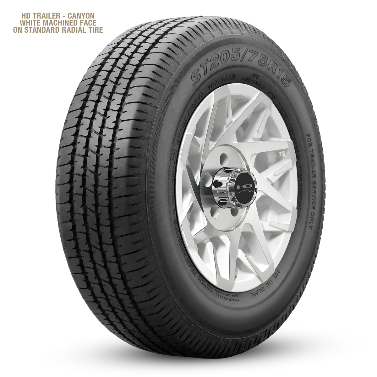 HD Trailer Canyon 15x6 +0 6x139.7mm 108mm Gloss White/Machined Face